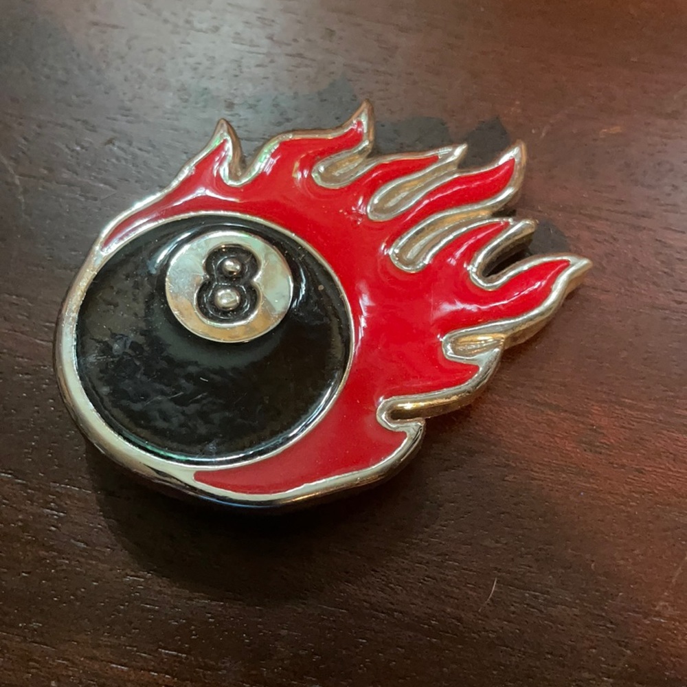 Flaming 8 Ball Belt buckle